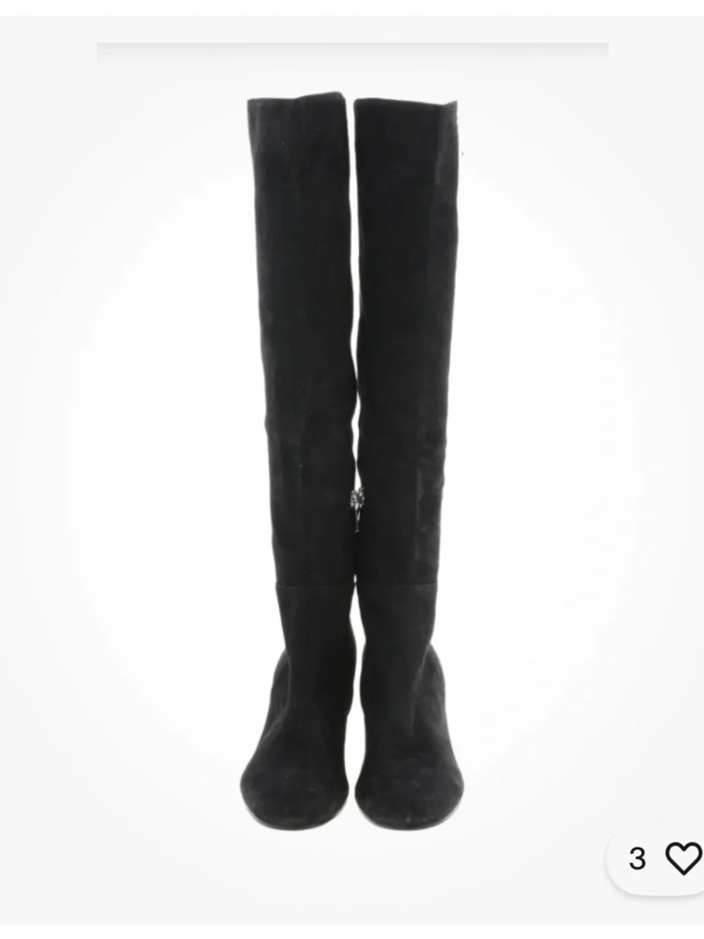 Sam Edelman Black Over-the-Knee Suede Block Heel Boots
